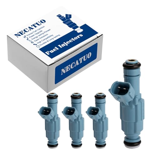 NECATUO Set of 4 Fuel Injectors Compatible with Hyundai Sonata Tucson Santa Fe 20102013 Kia Optima Sorento Forte 20L 24L Replaces FJ1014 353102G300 1581529 - Image 1