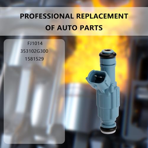 NECATUO Set of 4 Fuel Injectors Compatible with Hyundai Sonata Tucson Santa Fe 20102013 Kia Optima Sorento Forte 20L 24L Replaces FJ1014 353102G300 1581529 - Image 3