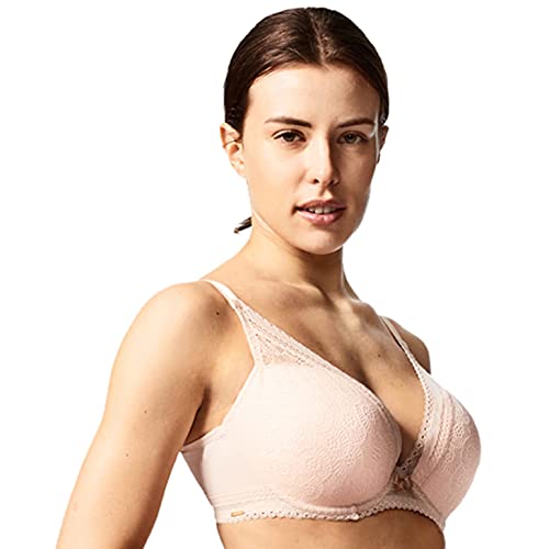 Chantelle Women's Festive Lace Plunge Bra, Nude Blush, 34B - Image 2