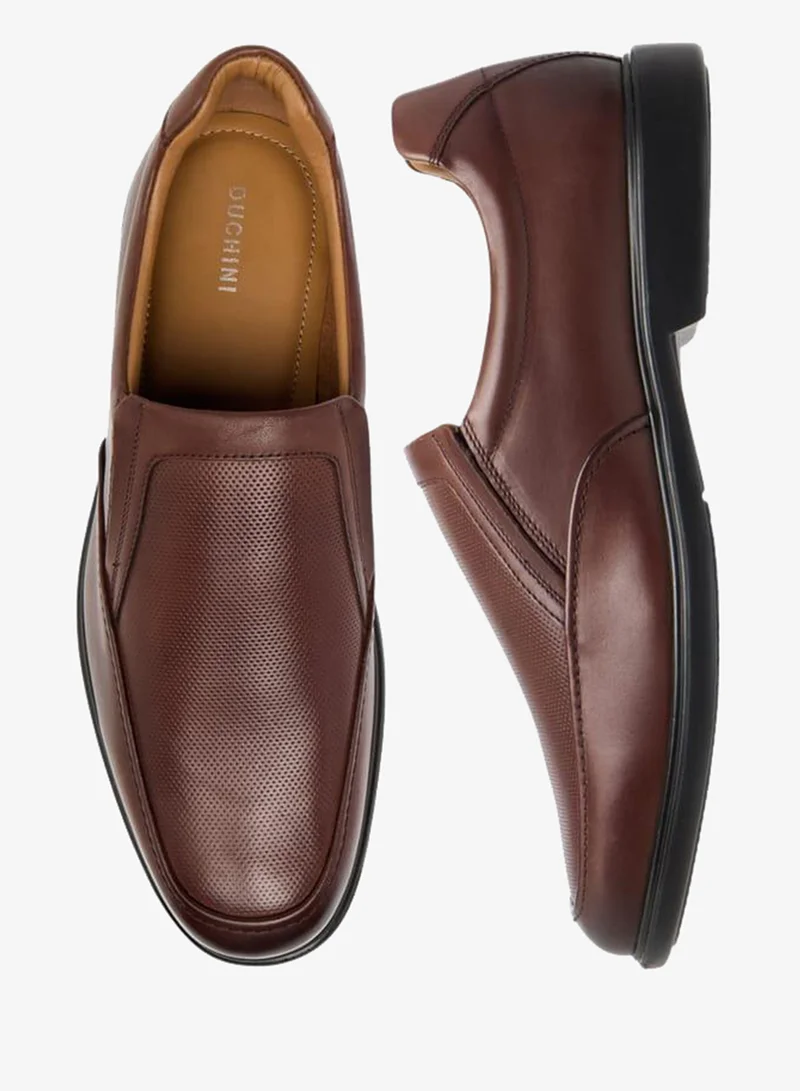 Duchini BROWN Men's Textured Slip-On Loafers for Men | Best Price UAE
