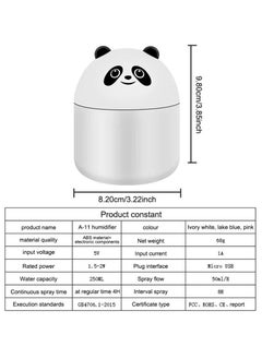 QSHOP 250ml Mini Humidifier, Portable Essential Oil Diffuser with Night Light, Perfect for Home, Office, Car, Plant Purification with 7 Colors LED Night Light  - Image 5