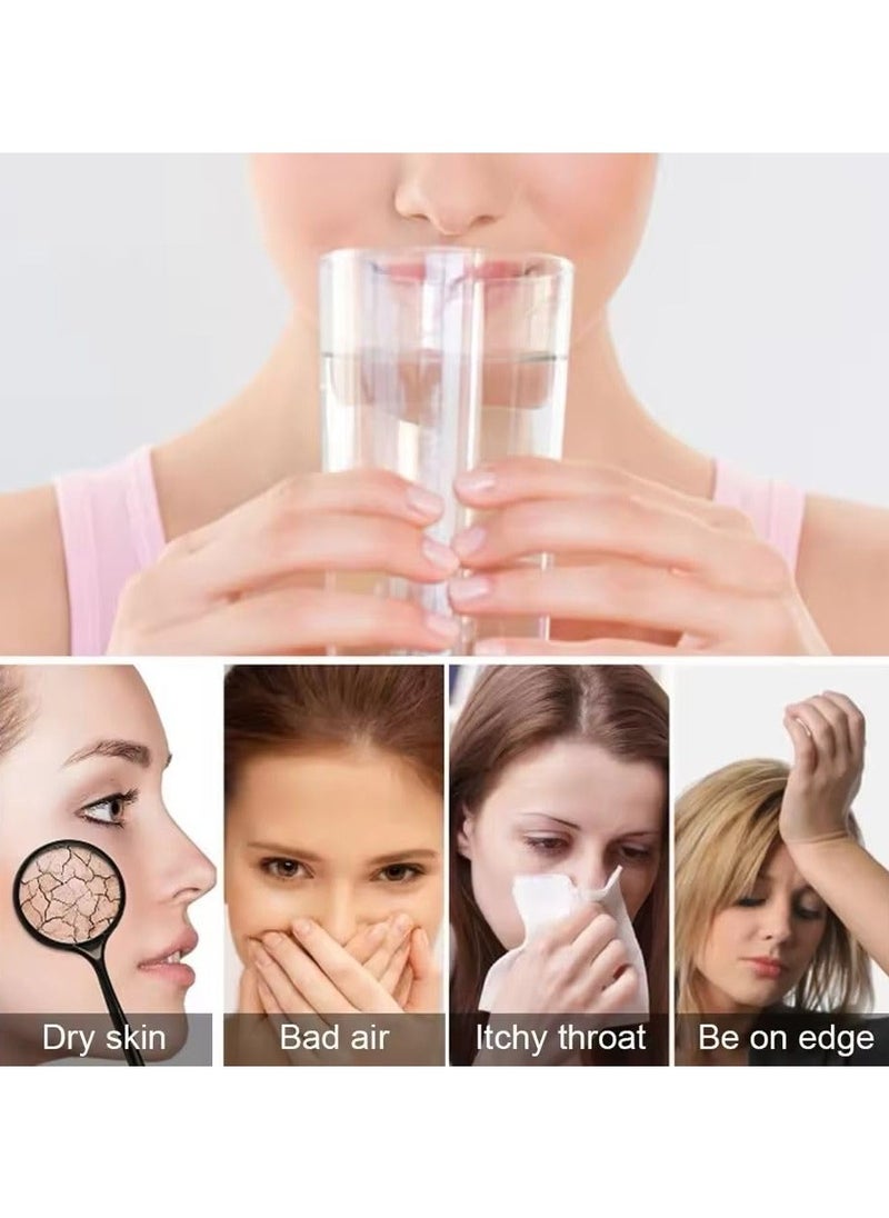 كيوشوب - مرطب هواء صغير محمول وموزع زيوت عطرية مع ضوء ليلي مثالي للمنزل والمكتب والسيارة وتنقية النباتات من كيوشوب®️ سعة 250 مل مع إضاءة ليلية ليد بـ7 ألوان - Image 1