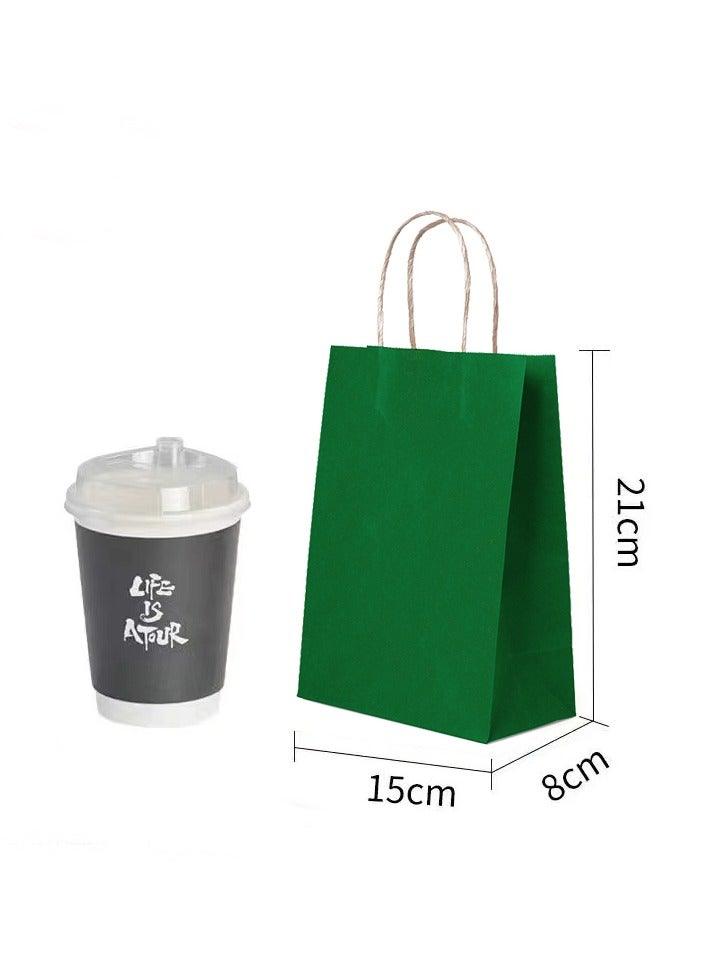 24-Piece Paper Gift Bag Set Green - Image 2