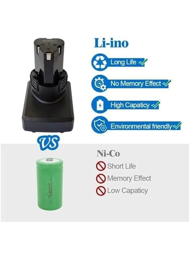 2 Battery 12V 6000mAh Rechargeable Lithium Ion Battery for Cordless Screwdriver Drill Grinder - Image 5