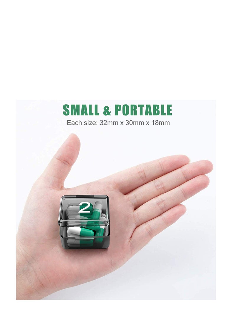 SYOSI - Monthly Pill Organiser Once a Day - 30 Day Pill Organiser Box - Easy to Open - Large Compartments Portable Case for Travel, Month Pill Cases Medicine Organiser (L) (Black) - Image 1