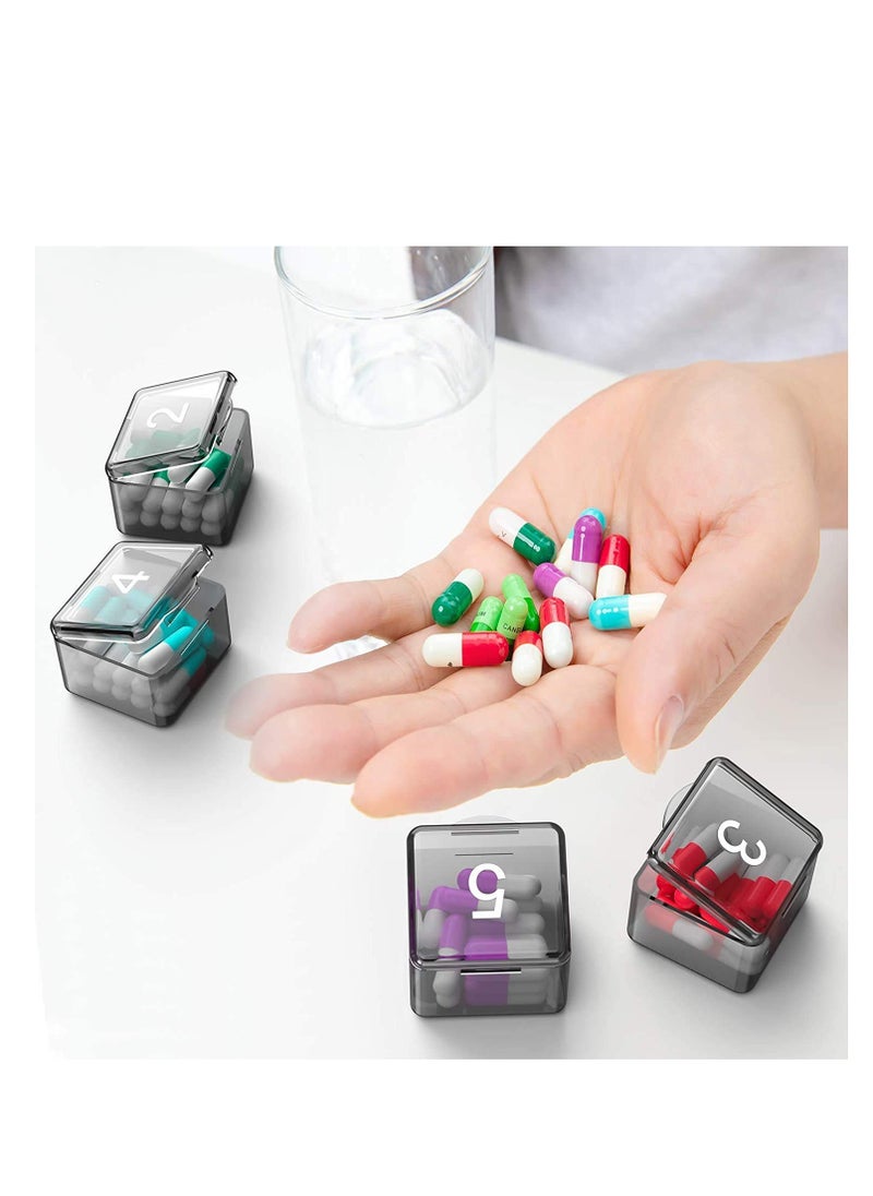 SYOSI - Monthly Pill Organiser Once a Day - 30 Day Pill Organiser Box - Easy to Open - Large Compartments Portable Case for Travel, Month Pill Cases Medicine Organiser (L) (Black) - Image 1