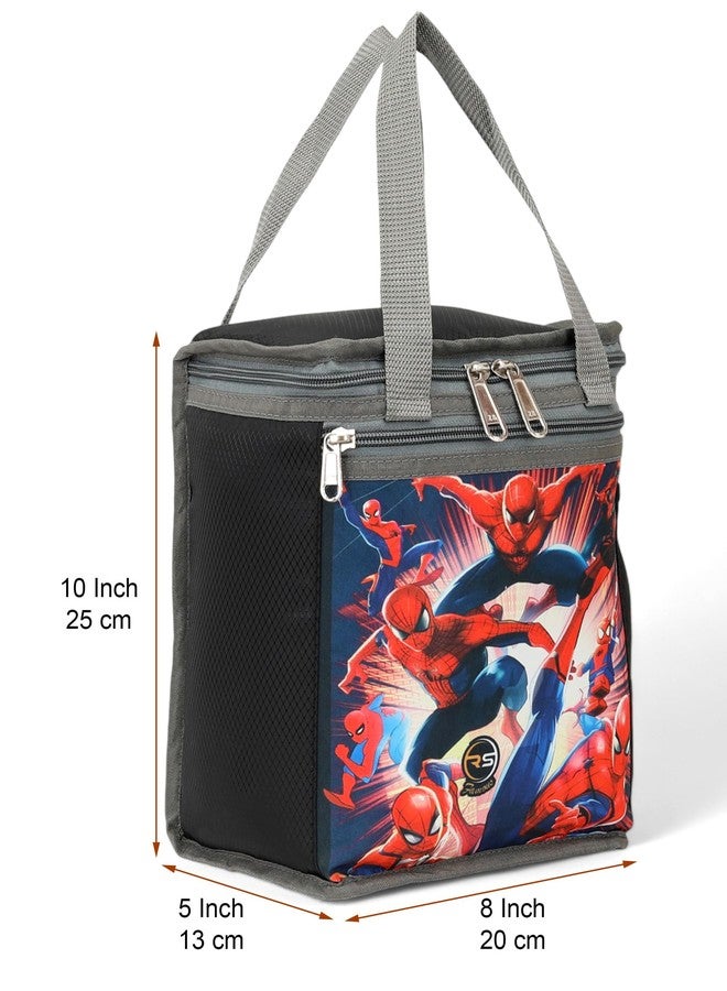 URBAN HUB 10L Lunch Tiffin Bag for School & Picnic for Boys & Girls Waterproof (Black) - Image 2