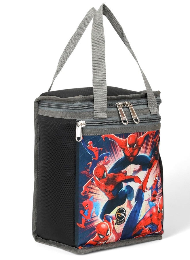 URBAN HUB 10L Lunch Tiffin Bag for School & Picnic for Boys & Girls Waterproof (Black) - Image 1