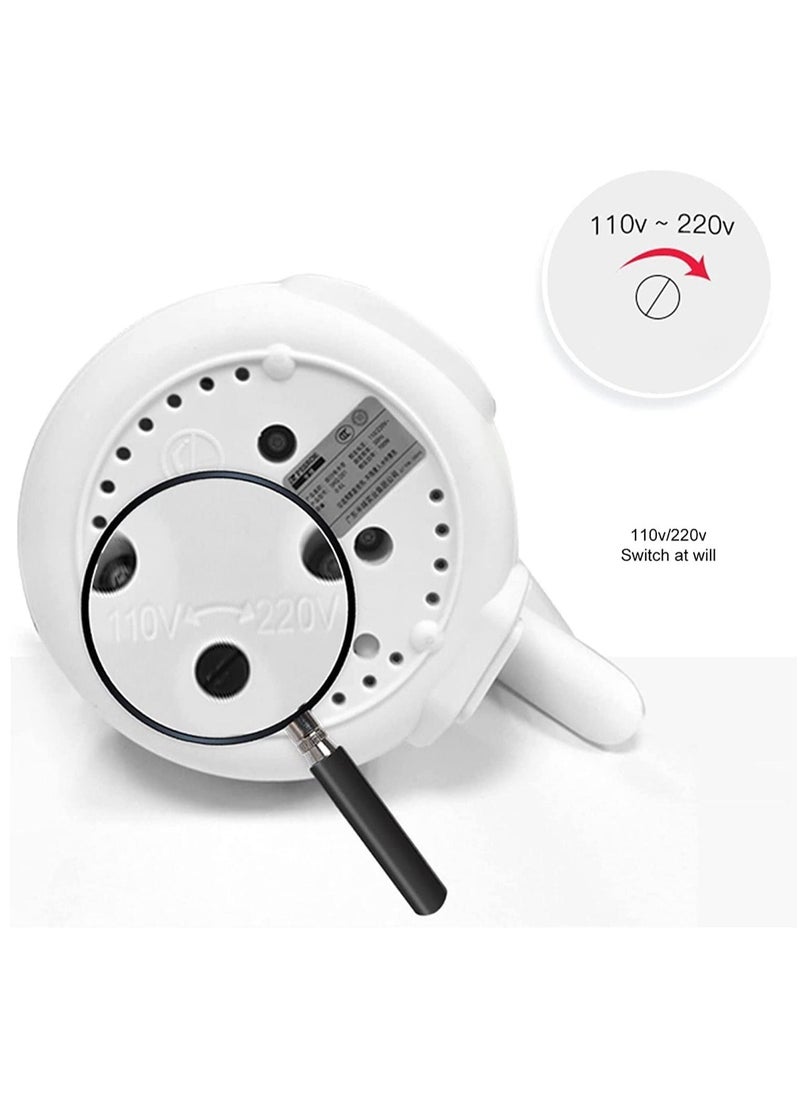 600ml Portable Folding Electric Kettle, Food Grade Silicone Kettle with Separable Power Cord, Mini Collapsible Water Container for Home Kitchen Outdoor (White) - Image 5