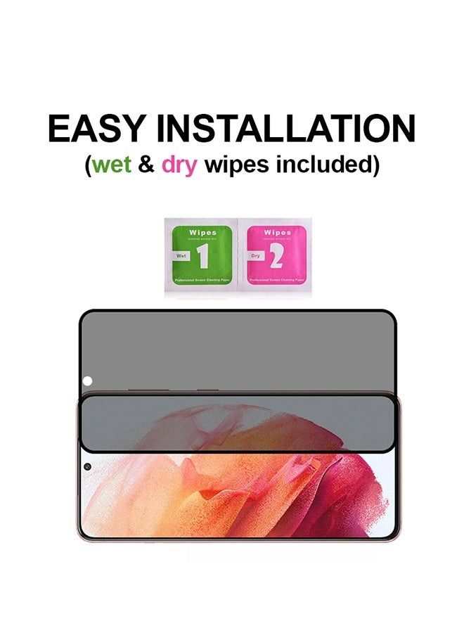 Privacy Anti-Spy Tempered Glass Screen Protector For Samsung Galaxy S21 Black