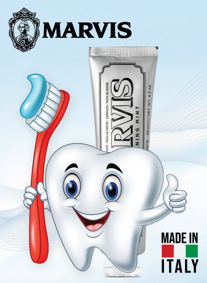 Marvis معجون أسنان بالنعناع المبيض، نفس منعش قوي، حماية من البلاك والتجاويف 85 مل - Image 2