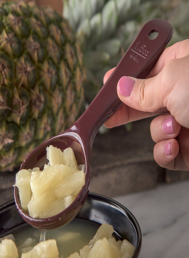 كارلايل فودسيرفس بروداكتس منتجات كارلايل لخدمات الطعام 496101 ملعقة تحكم في الحصص بمقبض قصير مثقبة، 1.5 أونصة، بني محمر - Image 5