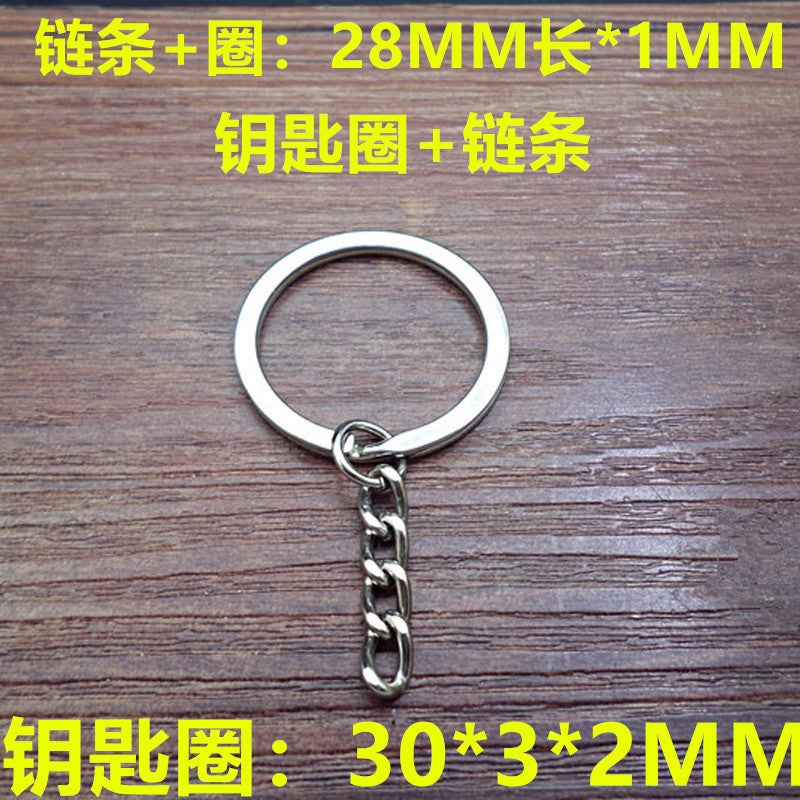 Keychain pendant key chain ring pendant dog buckle necklace buckle diy jewelry accessories lobster buckle Accessories Wholesale Key ring Guangdong + chain 