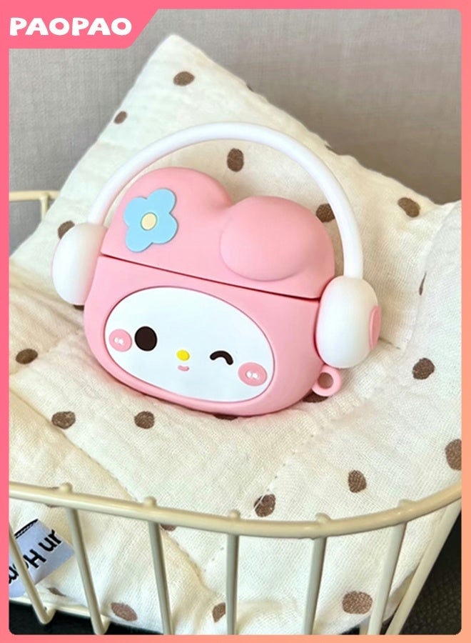 باو باو غطاء AirPods Pro/Pro2، غطاء لطيف، مع سلسلة مفاتيح للرجال والنساء، غطاء واقٍ من السيليكون الناعم لغطاء AirPods Pro/Pro2، غطاء لطيف - Image 3