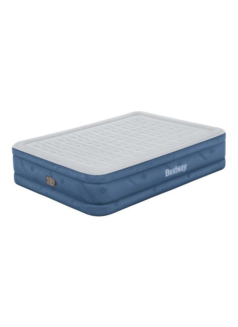 Bestway - Fortech Snugable Top Air Mattress Queen with Built-in AC Pump and Antimicrobial Coating 203x152x46 cm - 69075