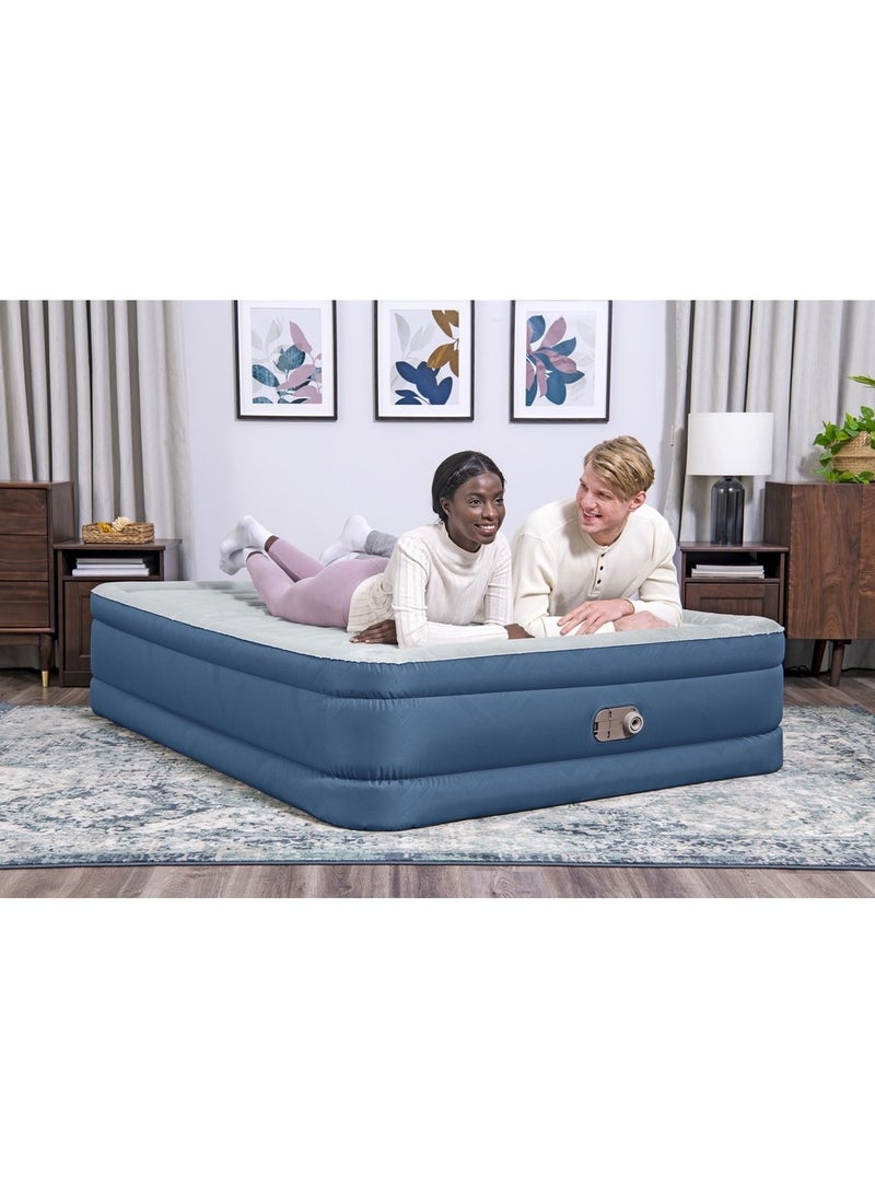 Bestway - Bestway - Fortech Snugable Top Air Mattress Queen with Built-in AC Pump and Antimicrobial Coating 203x152x46 cm - 69075 - Image 1