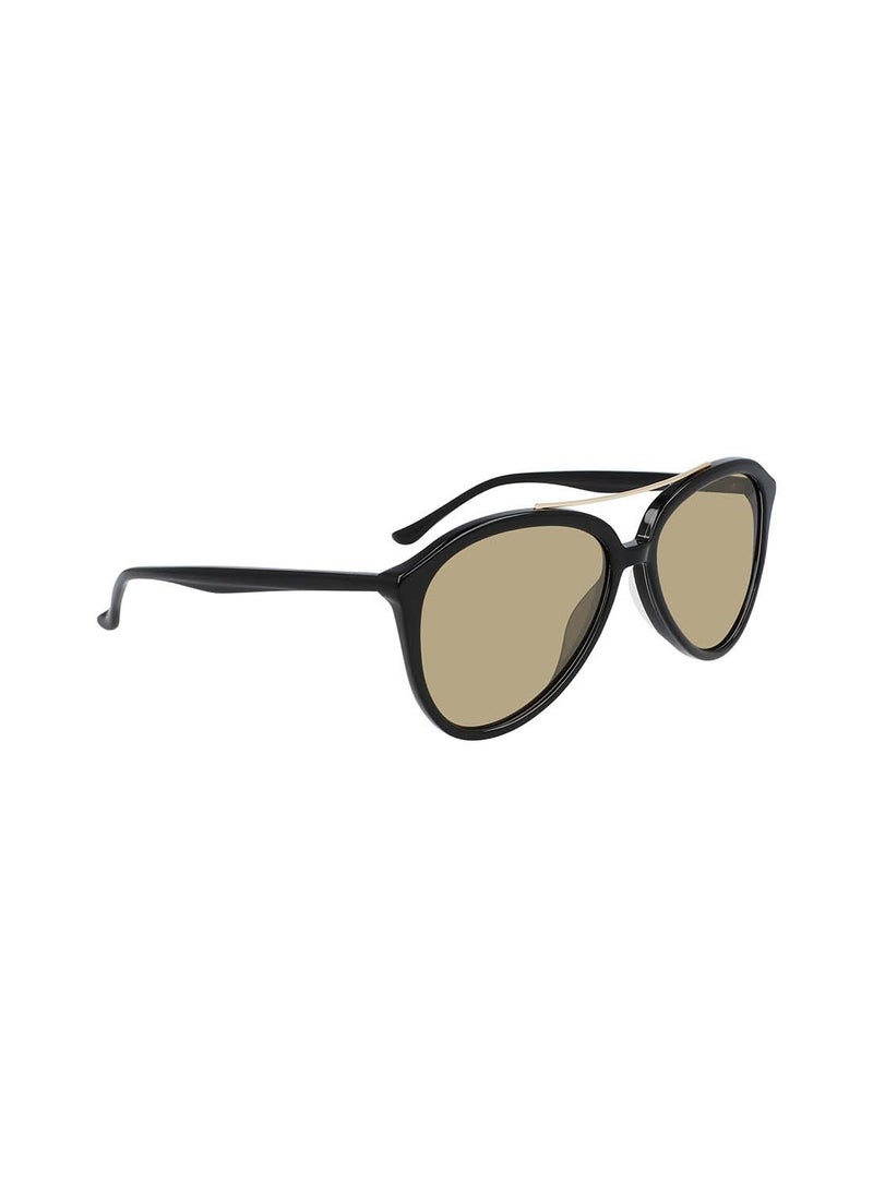 Donna Karan نظارة شمسية أفياتور بإطار كامل الحواف من الأسيتات DO507S 5615 (003)  - Image 3