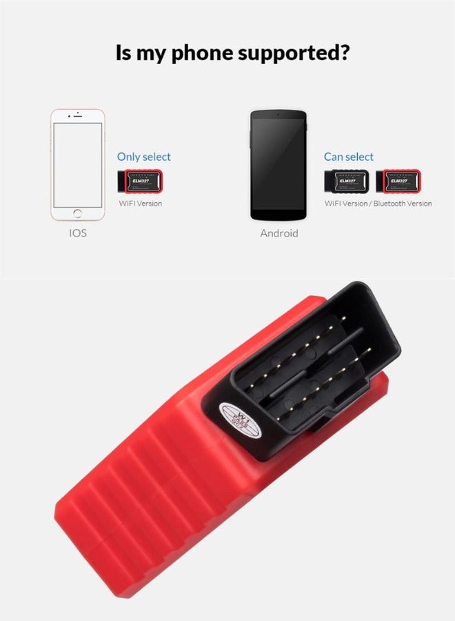 اكس برو 5 جهاز إي إل إم 327  الماسح الضوئي واي فاي كاشف أعطال السيارات أو بي دي 2 قارئ رمز فحص ضوء المحرك أداة مسح تشخيصية لنظامي التشغيل اي او اس وأندرويد إصدار واي فاي - Image 2