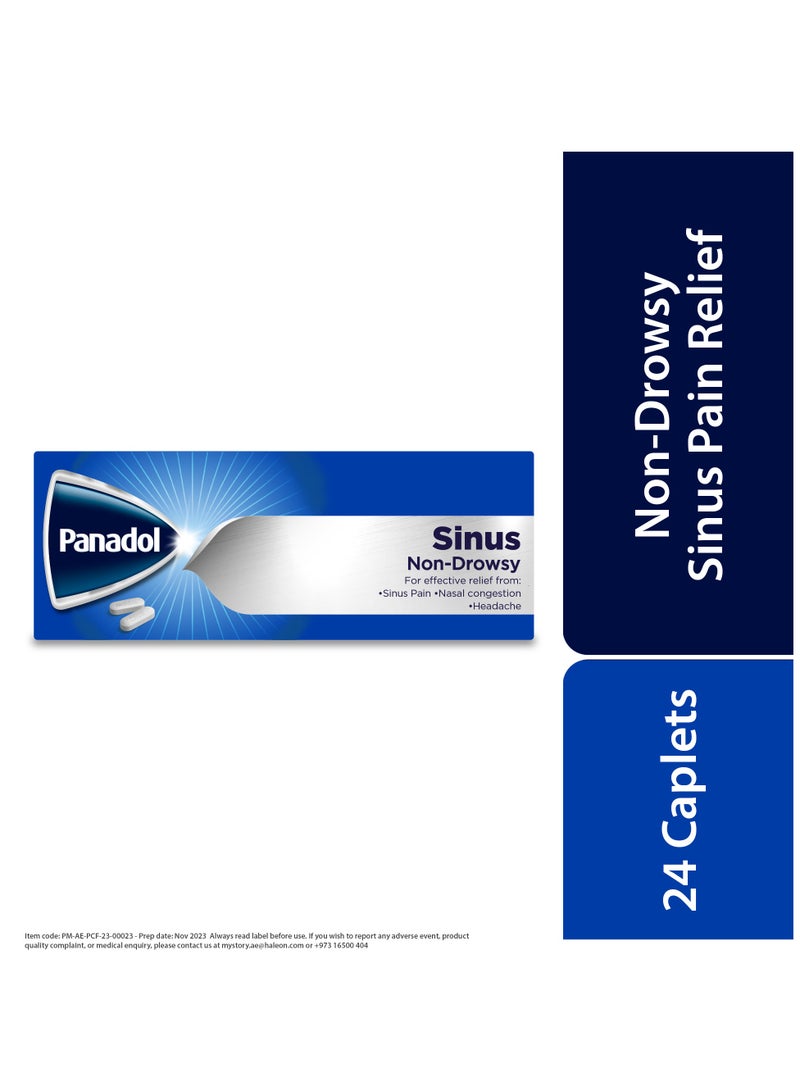 بانادول بنادول ساينس، مسكن لآلام الجيوب الأنفية بدون نعاس، 24 قرصًا