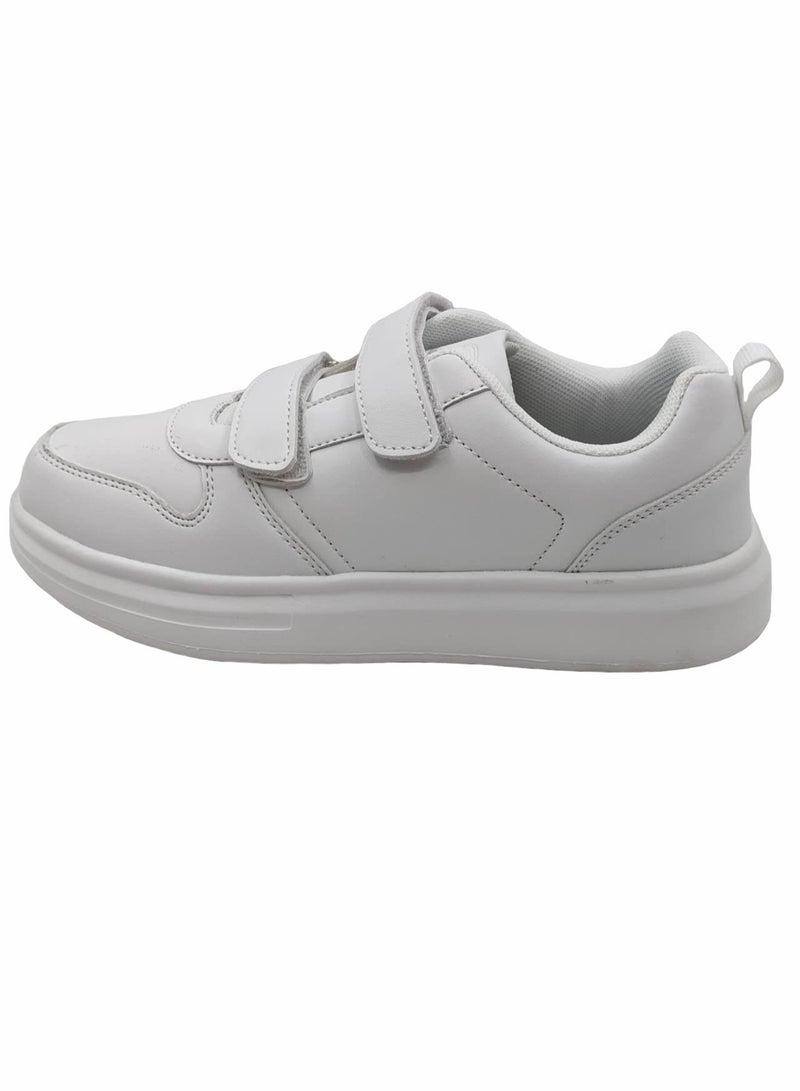 MENG Low-Top White School Uniform Shoes for Little/Big Kids - Image 4