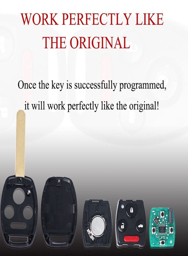 MechanMagic 2PCS Key Fob Remote Replacement Fits for Honda Civic EX Si Hybrid 2006 2007 2008 2009 2010 2011 2012 2013 Acura Mdx 2007-2013 N5F-S0084A Keyless Entry 4 Btns Remote Control 35111-SVA-306 - Image 5
