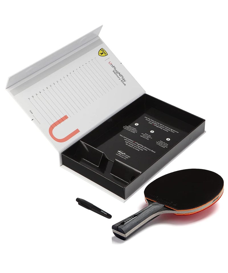 Killerspin JET600 Spin N2 Ping Pong Racket – Advanced Table Tennis Racket| 5 Layer Wood Blade, Nitrx-4Z Rubbers, Flare Handle| Competition Ping Pong Racket| Memory Book Gift Box Storage Case - Image 5