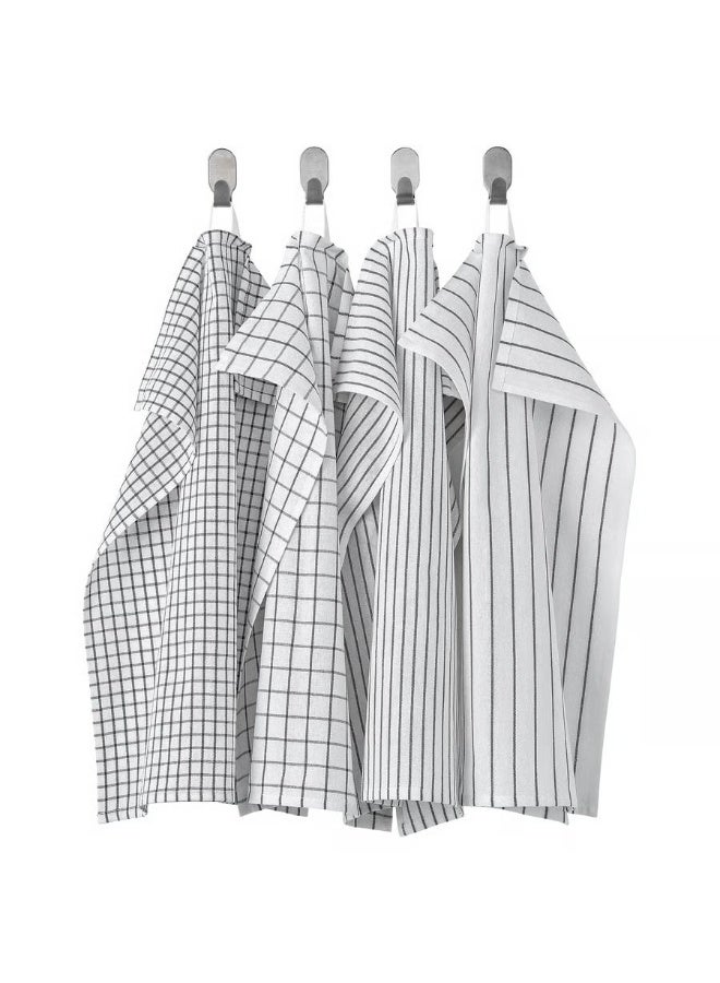 RINNIG Tea towel, white/green/pattern 60*45cm - Image 1