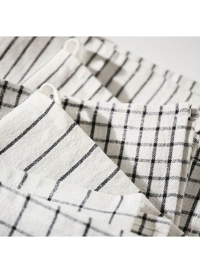 RINNIG Tea towel, white/green/pattern 60*45cm - Image 2