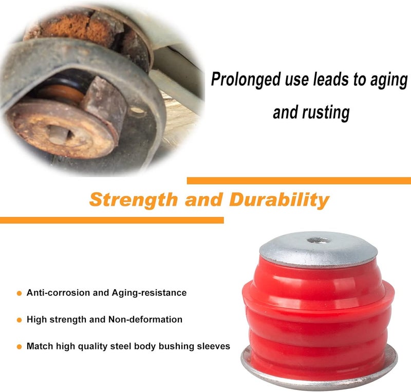 Iker Body Mount Bushing Kit KF04060BK for Ford F250 F350 2008-2016 Super Duty 2WD 4WD - Polyurethane & Steel - Image 3