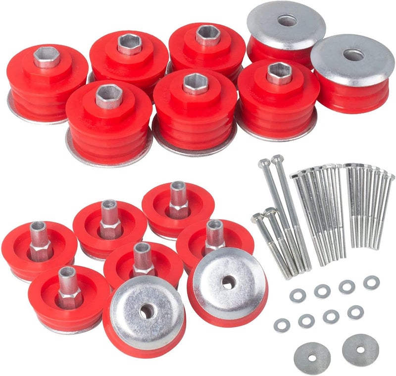 Iker Body Mount Bushing Kit KF04060BK for Ford F250 F350 2008-2016 Super Duty 2WD 4WD - Polyurethane & Steel - Image 1