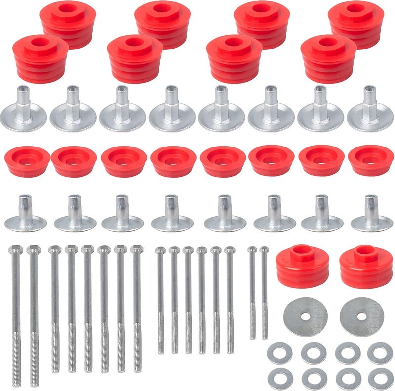 Iker Body Mount Bushing Kit KF04060BK for Ford F250 F350 2008-2016 Super Duty 2WD 4WD - Polyurethane & Steel - Image 5