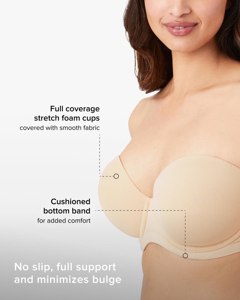 Wacoal womens Red Carpet Full Busted Strapless Convertible Bra, Sand, 40DDD - Image 3