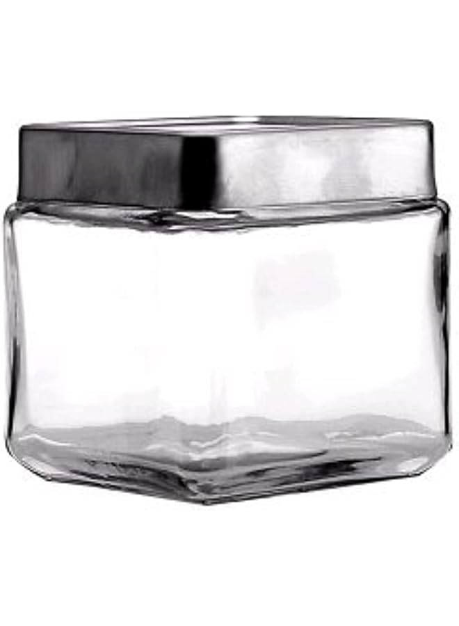 أنكور هوكينغ برطمان قابل للتكديس سعة 1 كوارت مع غطاء من الألومنيوم المصقول