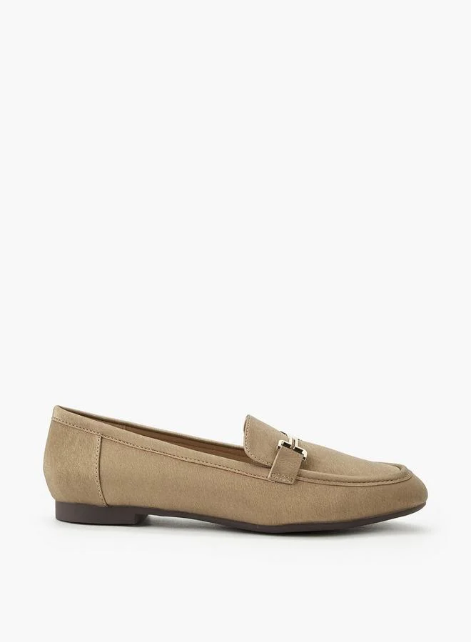 Renzo Ruganni GOLD Women Buckle Detail Loafers for Women | Best Price UAE