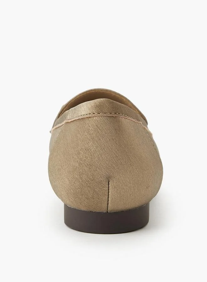 Renzo Ruganni GOLD Women Buckle Detail Loafers for Women | Best Price UAE