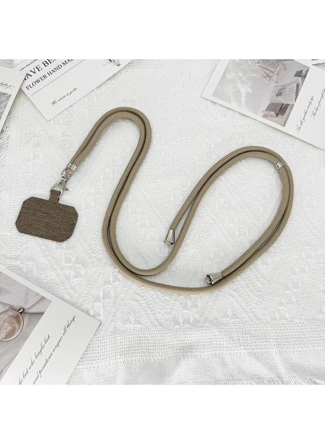 NIBEMINENT Beaded Phone Lanyard, Anti Lost Removable Wrist Strap, Universal Cross Body Bracelet Pendant, Phone Keychain Lanyard,Coffee Color