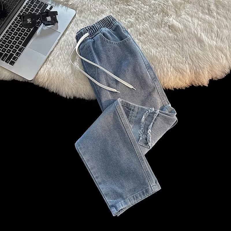 Unisex Classic Denim Jeans Loose Fit Daily Outdoor Wear - Image 3