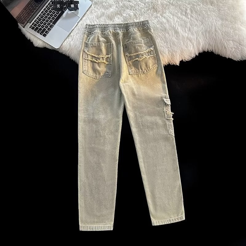 Unisex Classic Denim Jeans Loose Fit Daily Outdoor Wear - Image 2