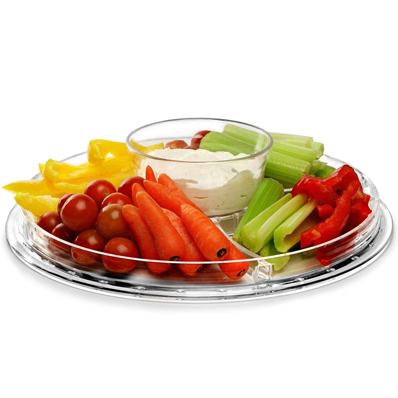 Sakar Sales 3 in 1 Acrylic Cake Stand with Dome Cover Serving Platter and Bowl for Addreass Your Home Party and Small Function (6 Use) - Image 2