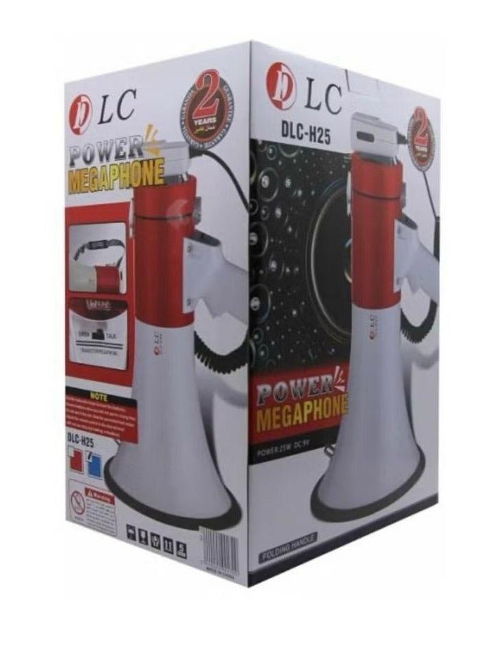 White/Red Loudspeaker Megaphone - Image 3