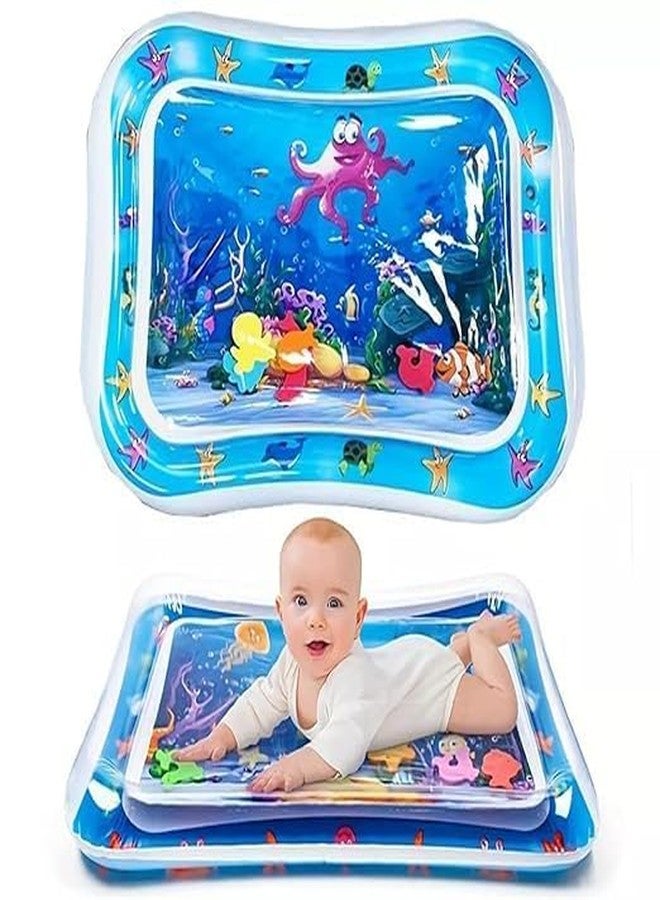 PERDIA Tummy Time Water Mat for Babies | Sensory Play Gym for 6-12 Months | Newborn Baby Essentials | Water-Filled Activity Mat | Baby Gifts | Pack of 1 (Square) (KIDS-SMALL) - Image 1
