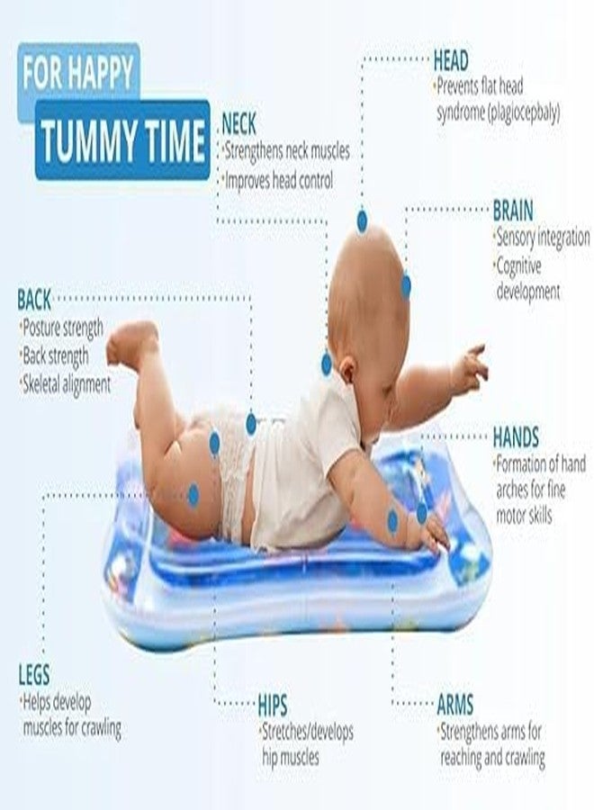 PERDIA Tummy Time Water Mat for Babies | Sensory Play Gym for 6-12 Months | Newborn Baby Essentials | Water-Filled Activity Mat | Baby Gifts | Pack of 1 (Square) (KIDS-SMALL) - Image 5