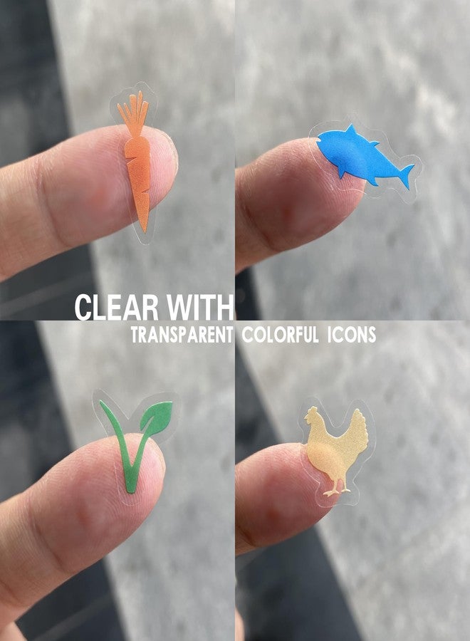 LEMBANG 50 Sheets（450 pcs） Meal Choice Stickers,Meal Selection Stickers for Place Cards,Chicken/Beef/Fish/Etc. (Colorful) - Image 2