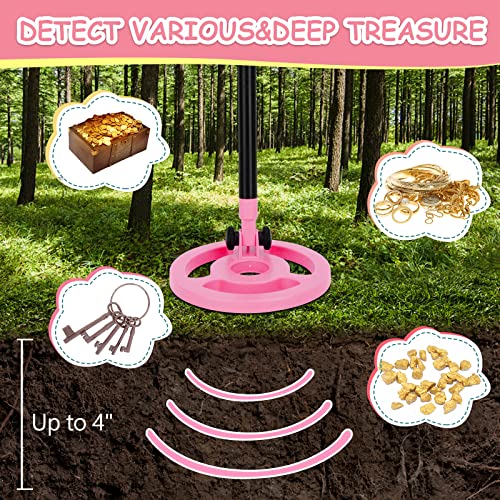 OMMO Metal Detector, Adjustable 27.5”-37.8” Metal Detector for Kids with Intuitive LCD Display, Lightweight Kids Metal Detectors with 6” Search Coil for Exploration Hiking - Image 3