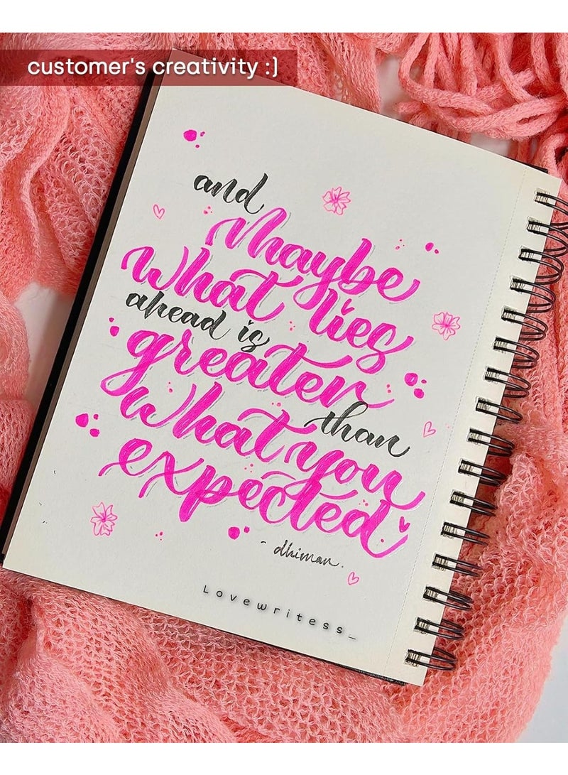 فلير قلم FLAIR Creative Brush Pen برأس مرن | تأثير الألوان المائية وكتابة خالية من التلطخ | غير سام وآمن للأطفال | أداة رائعة للكتابة والخط | مجموعة من ١٢ لونًا زاهيًا - Image 5