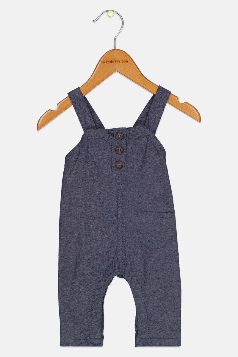 NAME IT Toddlers Boy Sleeveless Heather Romper, Blue - Image 1