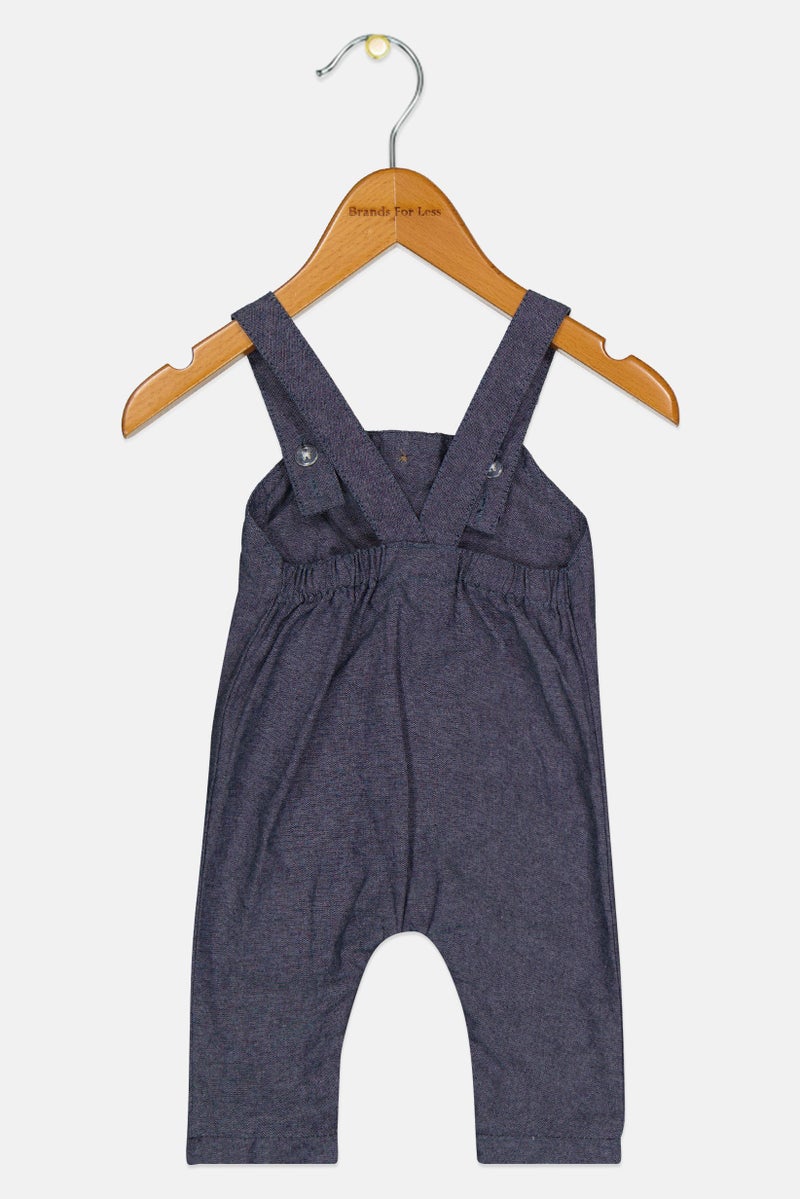 NAME IT Toddlers Boy Sleeveless Heather Romper, Blue - Image 2