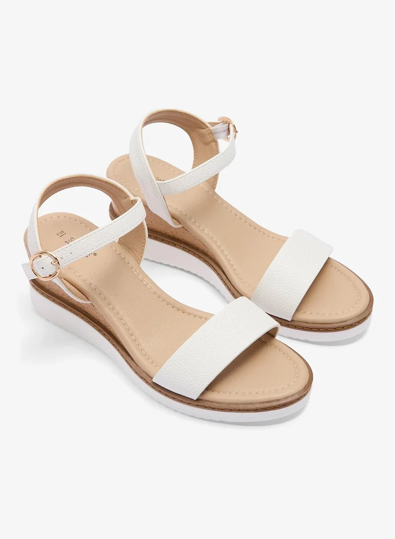 ماتلان Soleflex White Comfort Wedge Sandals