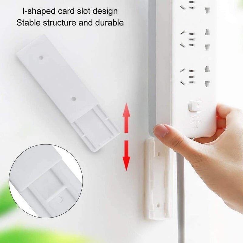 Avon Wellness Avon Wellness Self Adhesive Power Strip Holder WallMounted Desktop Socket Fixer Organizer No Hole Plugin Wall Socket Sticker Fixer RouterPhoto Frame Kitchen Home Office Pack of 2 Pcs  - Image 3