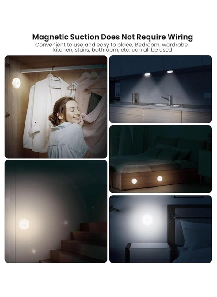 NIBEMINENT 1pc Smart Human Body Sensor Light, USB Rechargeable Night Light, Stair Light Creative Led Bedside Light, Bedroom Home Light, Student Dormitory Bookshelf Light Wardrobe Light  - Image 2